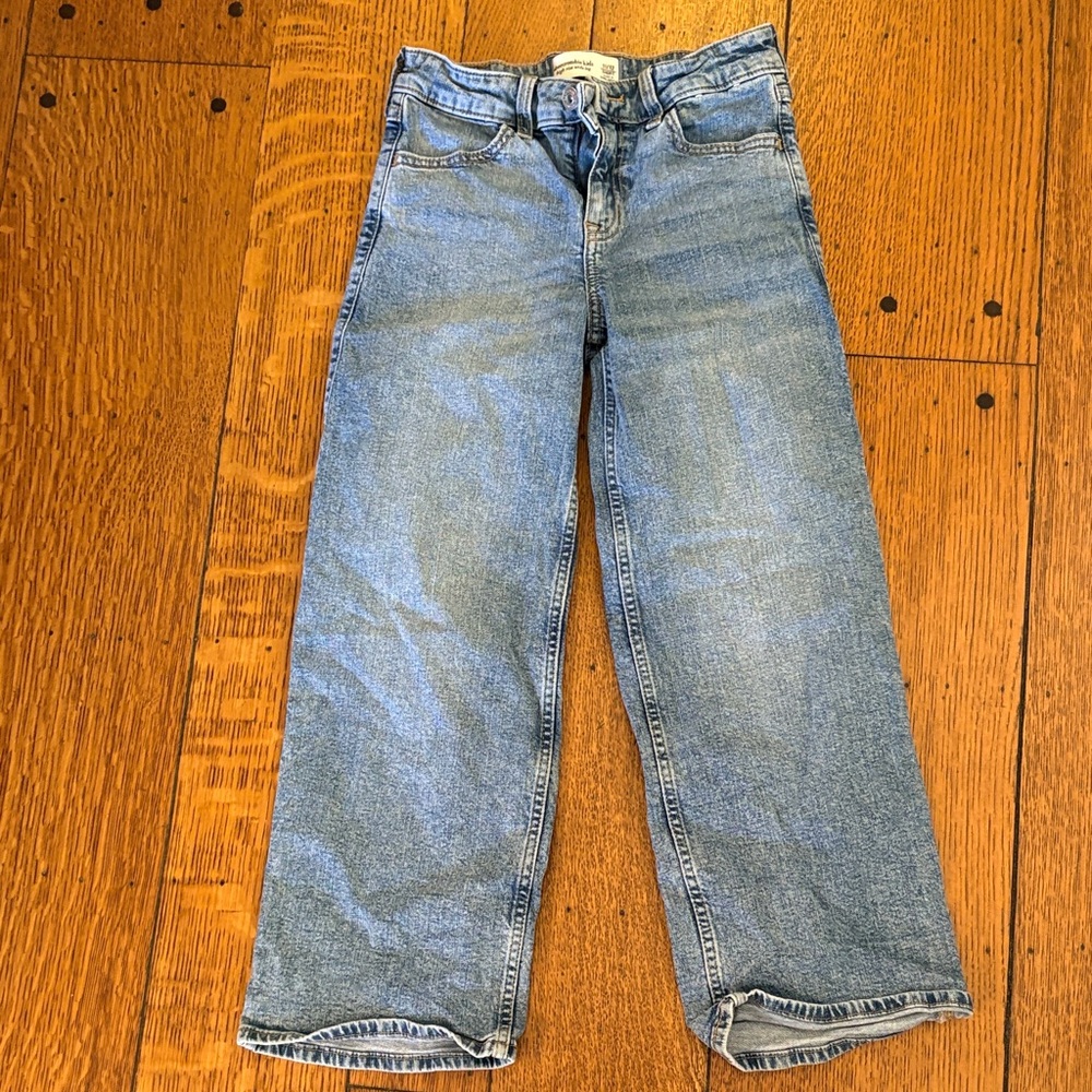 Abercrombie Kids High Rise Wide Leg Jeans